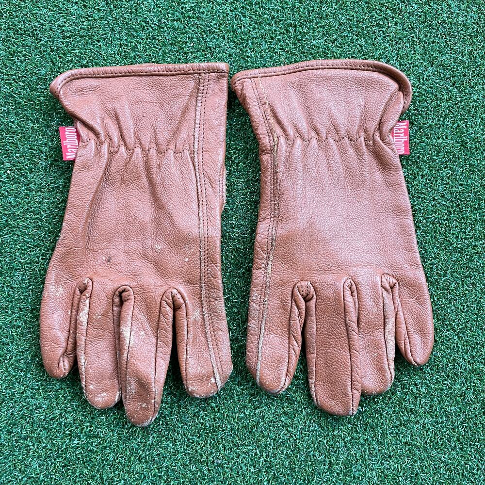 Vintage Brown Leather Marlboro Country Store Gloves